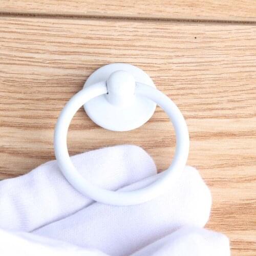 Modern simple white shaky drop rings drawer shoe cabinet knobs pulls white dresser door pulls