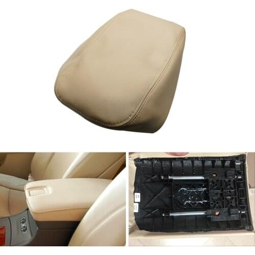 Car-styling Microfiber Leather Interior Center Control Lid Armrest Box Cover Trim For Lexus ES350 2007 2008 2009 Beige Color