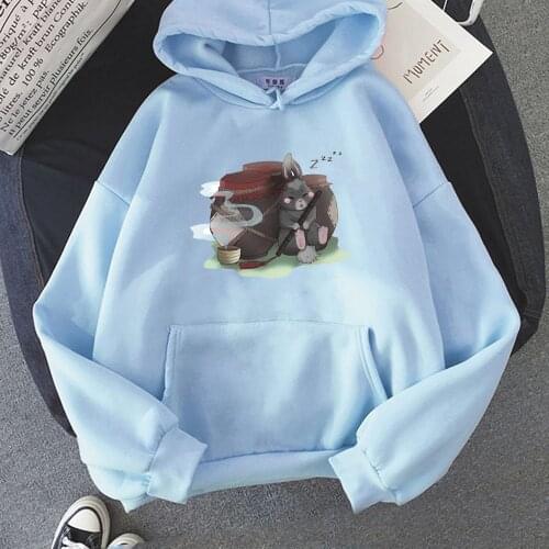 Anime Mo Dao Zu Shi Sweatshirts The Untamed Wei Ying Rabbit Print Hoodie Cute Hoody Women Long Sleeve Hoodies Men Streetwears