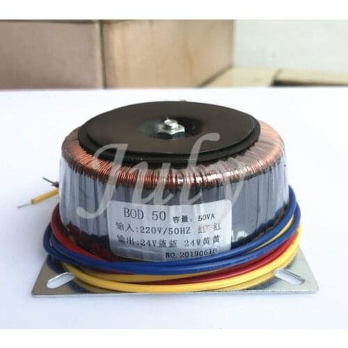 50W toroidal transformer 220V to dual 24V 1A independent winding, single-phase isolation, pure copper enameled wire