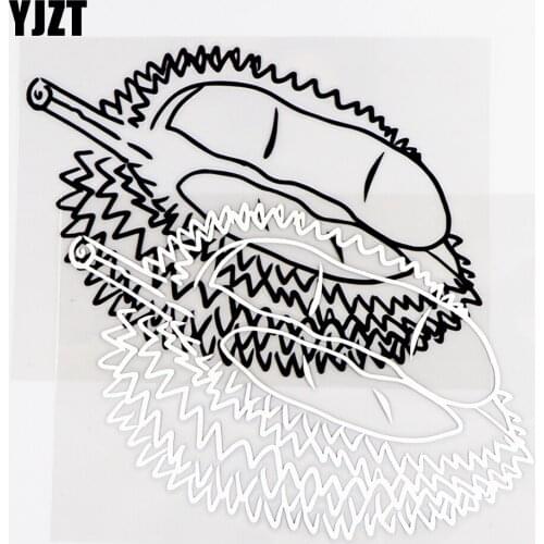 YJZT 14.6×10.6CM Interesting Durian Personalized Car Stickers Exquisite Vinyl Decals Black / Silver 10A-0740