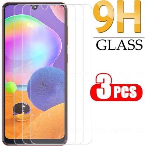 3pcs For samsung a31 Glass Full Cover protective glass on the For samsung galaxy a31 a 31 a315F screen protector Films HD