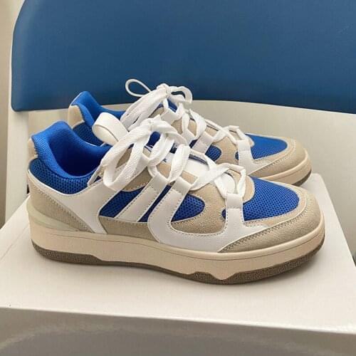 Women Shoes Sneakers Platform Chunky Shoes Vulcanize Shoes Lace Up Flats Casual Ladies Footwear Summer Basket