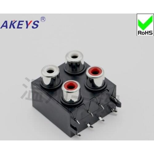 10 pcs AV4-8.4-13A Seal for Four-hole PCB Welded Audio and Video Socket with Eight-legged RCA Seat