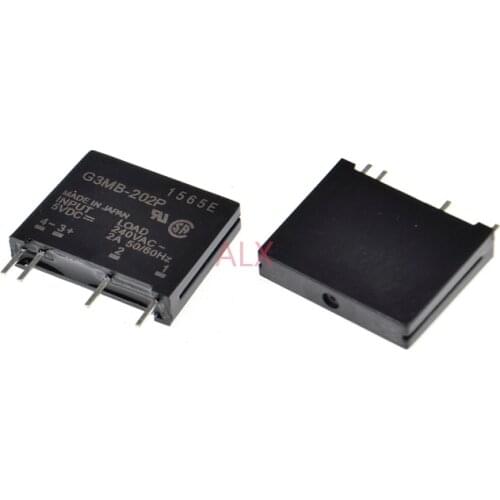 10PCS New original solid state relay G3MB-202P-5VDC G3MB-202P-5V G3MB-202P DC-AC PCB SSR In 5VDC,Out 240V AC 2A