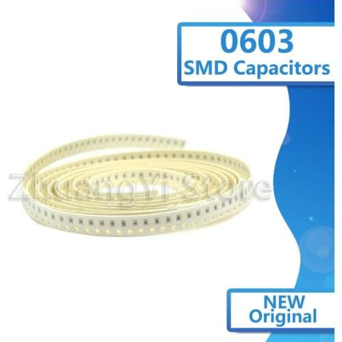 100pcs 0603 50V SMD Thick Film Chip Multilayer Ceramic Capacitor 1pF - 82uF 10NF 100NF 1UF 2.2UF 4.7UF 10UF 1NF 100PF