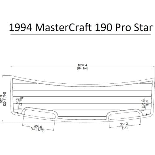 1994 MasterCraft 190 ProStar Swim Platform Pad Boat EVA Teak Decking 1/4" 6mm