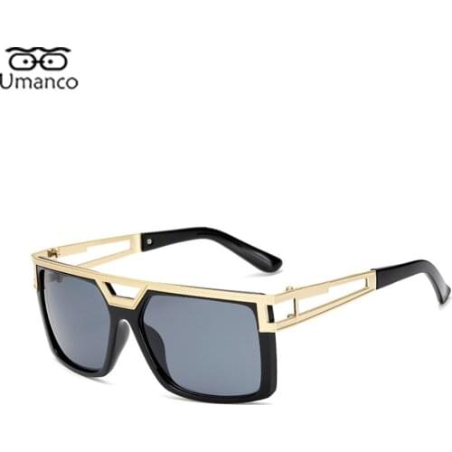2021 Trendy Square Sunglasses Women Men Hollow Gold Metal Frame with AC Lens Driver Sunlasses Brand Designer Shades UV400 Gift