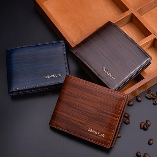 Mens Short Wallet Korean Male Multifunctional Wallet Multifunctional Loose-leaf Wallet Student Coin Purse