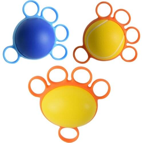 24BD 1 Pc Finger Grip Ball Massage Rehabilitation Training Elderly Exercise Ball Hand Finger Strength Circle Grip Device