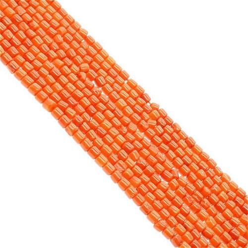 3*4mm New Fashion Coral Short Cylindrical Loose Beads High Quality Natural Sea Bamboo Necklace Bracelet DIY Jewelry Find Making