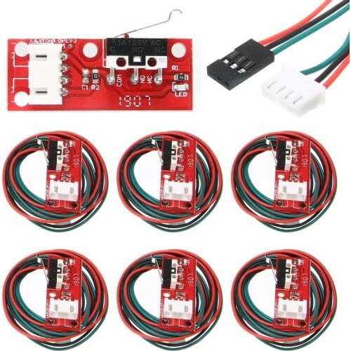 6pcs 3D Printer Parts Mechanical Endstop End Stop Limit Switch + 3Pin Cable For CNC 3D Printer RAMPS 1.4 40x15x10mm