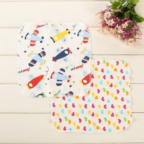 6Pcs Baby Cartoon Towels Handkerchief Bathing Feeding Face Washcloth Wipe Cloth New Dropship