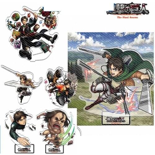 Anime Attack on Titan Erwin Smith Levi·Ackerman Acrylic Stand Figure Display Model Plate Decor Accessories Collections Cosplay
