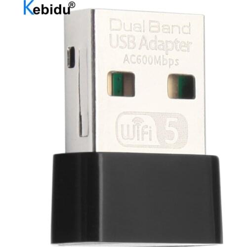 Kebidu Wireless Wifi Adapter 600Mbps High Speed 2.4G 5G USB Network Card Realtek RTL8811 Dual Band AC Antenna For Laptop Desktop