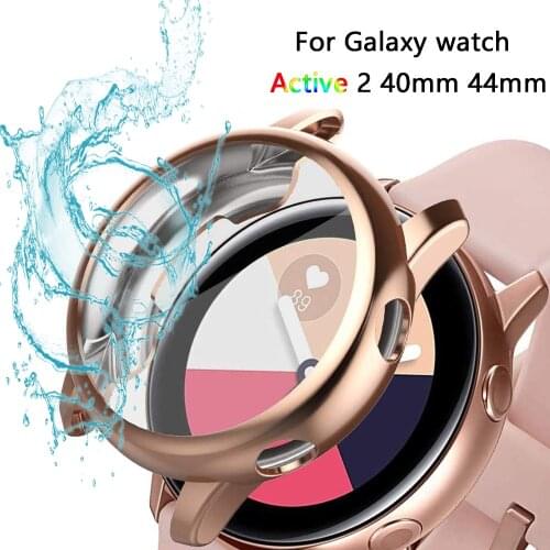 Galaxy watch case For Samsung galaxy watch active 2 40mm 44mm bumper full coverage soft TPU silicone Screen Protection cover