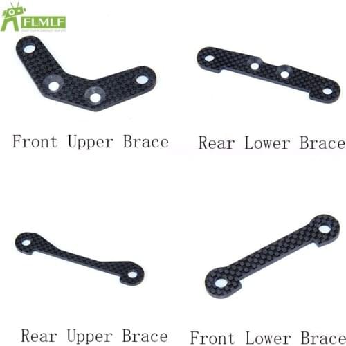 Carbon Fiber Front or Rear Upper & Lower Brace Kit Fit for 1/5 HPI ROFUN BAHA ROVAN KM BAJA 5B 5T 5SC Rc Car Toys Parts