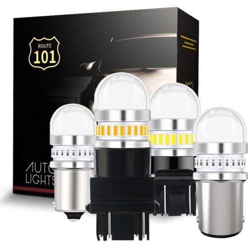 Route101 1156 P21W PY21W 1157 W21W 7443 T20 3157 White Amber Red LED Bulb Car Parking Backup Tail Strobe Brake Turn Signal Light