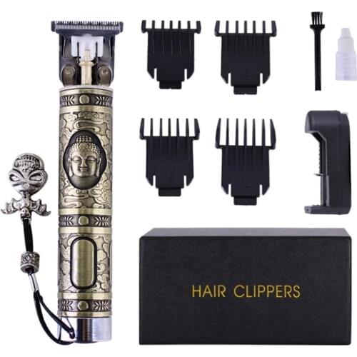 Hair Outliner Grooming Trimmer Small Silver Tube Small Copper Tube Hair Salon Battery Carving Electric Clipper
