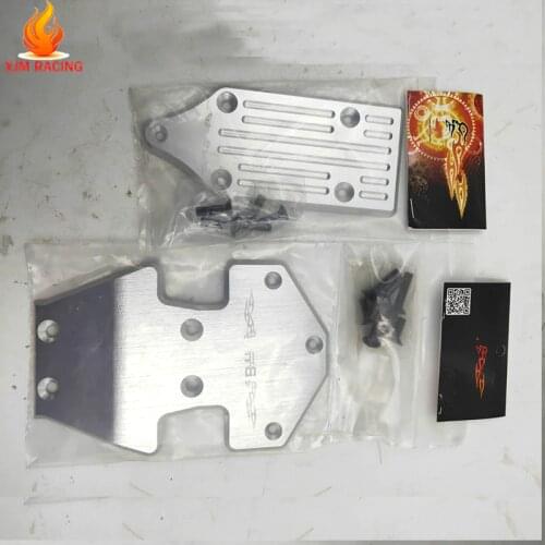 Metal Front and Rear Skid Plate Chassis Proteciton Armor for 1/5 Losi 5ive T Rofun Rovan LT KM X2 Rc Car Parts
