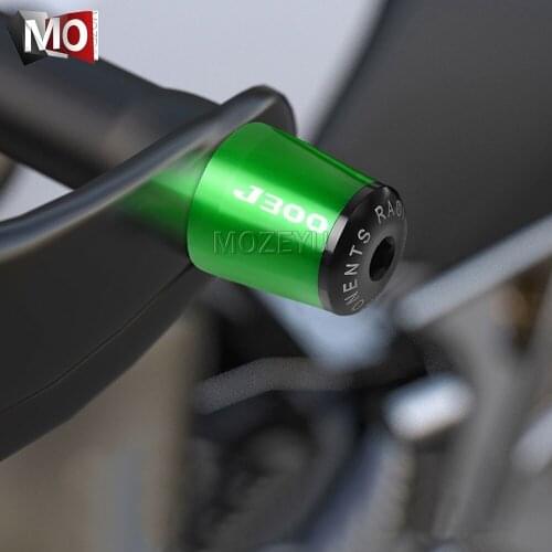 Motorcycle Accessories 7/8" 22MM Handlebar Hand Grips Handle Bar End Slider Cap Plug For KAWASAKI J300 J 300 2014 2015 2016 2017