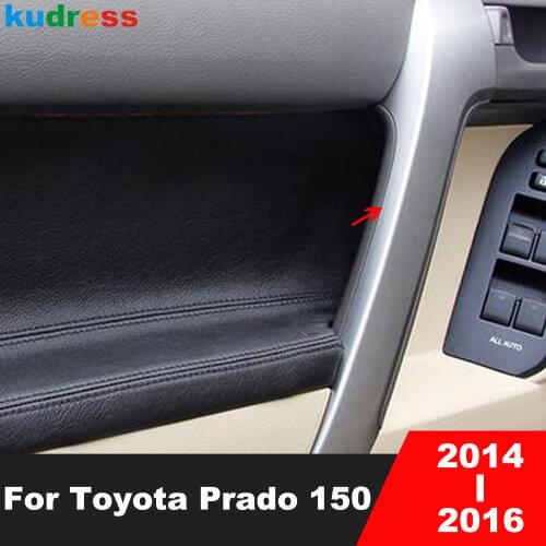 For Toyota Prado J 150 J150 2014 2015 2016 ABS Matte Car Inner Front Door Armrest Cover Trim Sticker Styling Accessories