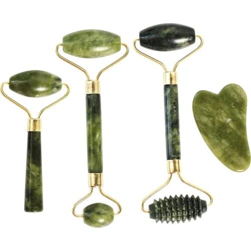 Face Roller Face Massager Jade Roller Facial Skin Care Tools Natural Gouache Scraper Body Back Beauty Slimming Massagers Roller