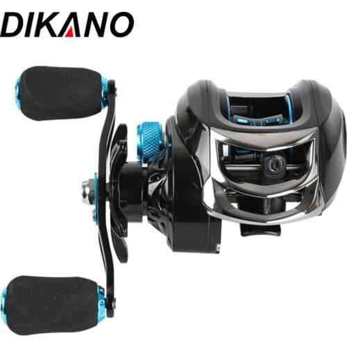 Low Profile Reel Magnetic Brake Double Line Cup Metal Fishing Reel with EVA Handle