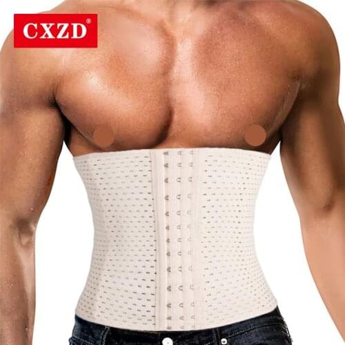 CXZD 2021 New Men Waist Trainer Firm Tummy Control Body Shaper Bustiers Corsage strap Weight Loss Belt Slimming Corsets