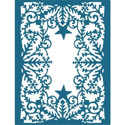 Rectangle Christmas Flower Star Metal Cutting Dies for DIY Scrapbooking Embossing Paper Cards Making Crafts Supplies 2019 New