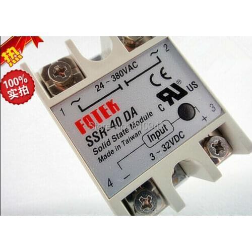 FOTEK SSR-40DA Manufacturer 40A ssr relay,input 3-32VDC output 24-380VAC