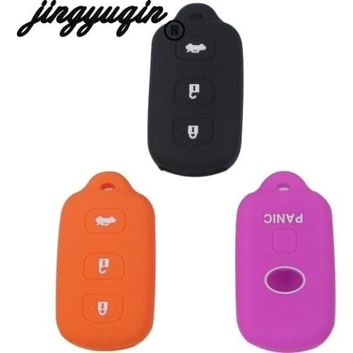 Jingyuqin 4 Buttons Silicone Car Key Shell Case FOB For Toyota Camry 2000-2005 Key Case Car-styling