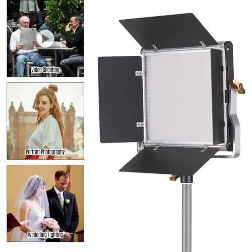Andoer Aluminum Alloy LED Video lamp Light Kit Dimmable 3200K-5600K 40W Studio Photo Lamps Metal Panel for Youtube Shoot lamp