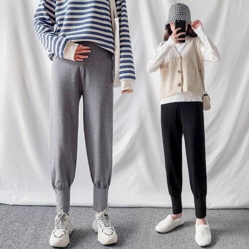 0288# Maternity Pants Spring Autumn Adjustable Slimming Elastic Waist Belly Support Pants Maternity Trousers