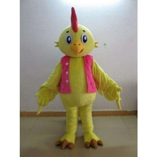 Halloween Yellow Rooster Mascot Costume Cosplay Party Clothing Carnival Adults