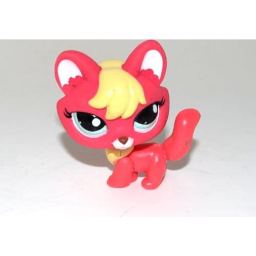 Pet Shop Animal Blue Eyes Red Yellow Fox Figure Doll Child Toy