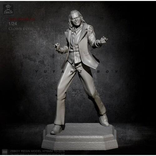 1/24 Resin Fgiure Kits Clown man Model Self-assembled TD-2278