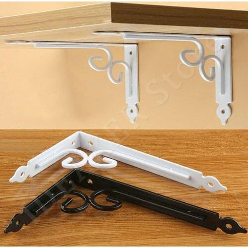 1/4PCS Metal Shelf Bracket L Shape Thickened Corner Brace Shelf Right Angle Bracket for Commodity Furniture Fitting