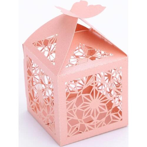 Multi-color Customizable Wedding Favor Candy Boxes Wedding Dragees Box Candy Bag Home Party Decorations 50pcs