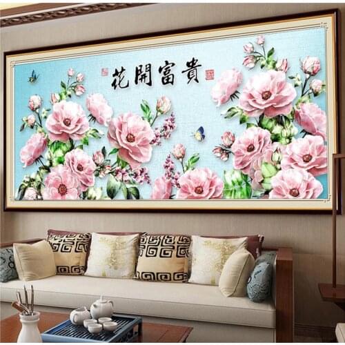 DIY Diamond Painting Special Shaped Drill Diamond Embroidery Mosaic Sale,Chinese Christmas Picture Accessories Decor "Flowers"