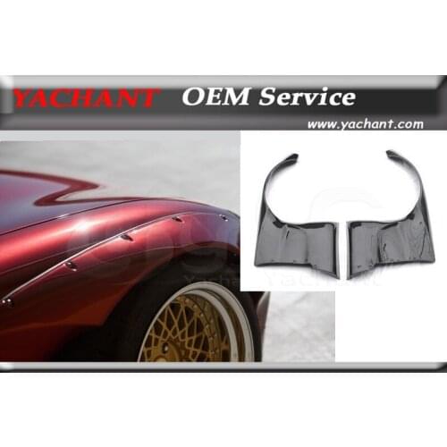 Car-Styling Fiber Glass FRP Front Fender Bodykits 2Pcs Fit For 1992-1997 RX7 FD3S RB V2 Style Front Over Fender Flares