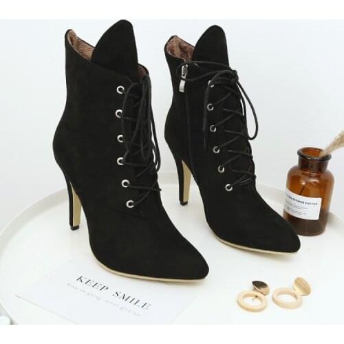 Big Size 9 10 11-15 boots women shoes ankle boots for women ladies boots Leopard print willow cross strap side zipper