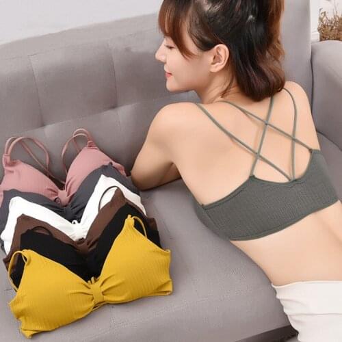 Push Push Up Bras For Women Cotton Cross Beauty Back Underwear Wireless Bralette Backless Lingerie Brassiere BH Sexy Underwear