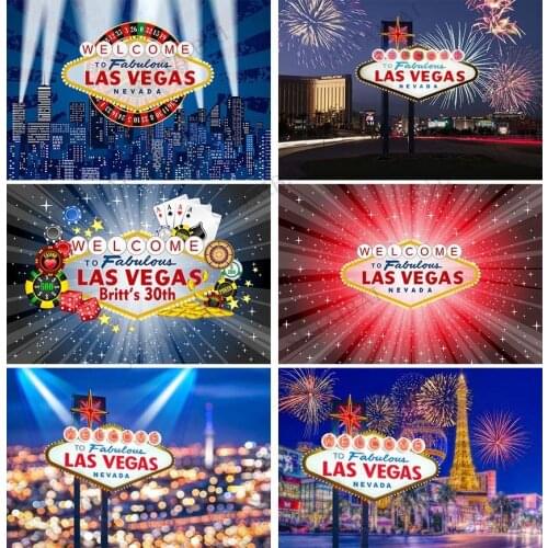 Casino Backdrop Las Vegas Poker Red Curtain Gold Glitter Birthday Party Photography Background Photo Booth Studio Decor