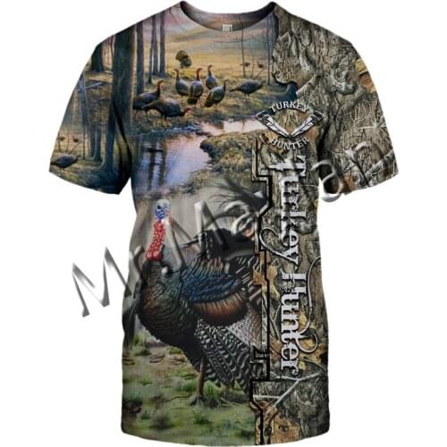 3D Print Fashion Animal Turkey Hunting Thanksgiving Men/Women O neck T-shirts Mens Leisure Hip Hop Streetwear Crew neck T shirt