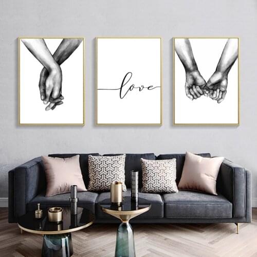 Hold Hands lover Full square/round DIY 5D Diamond Painting cross stitch kits mosaic embroidery black And White Love Wall Picture