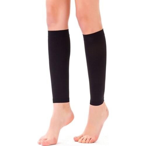 Women Men Medical Support Leg Shin Socks Varicose Veins Calf Sleeve Compression Brace Wrap leg Shaping Massager for sports 1Pair