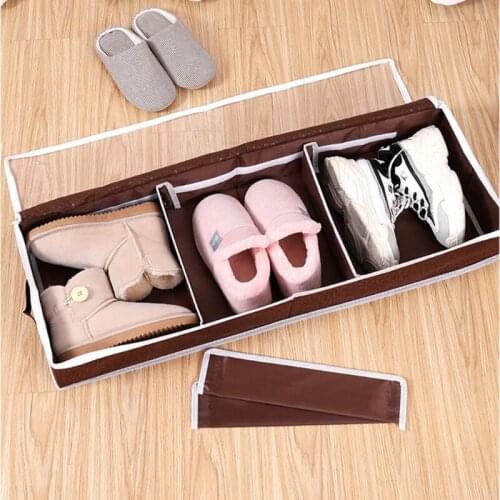 Shoe Storage Box Adjustable Shoe Storage Organizer Transparent Box for Shoes Underwear Clothes Boot Storage Organizer