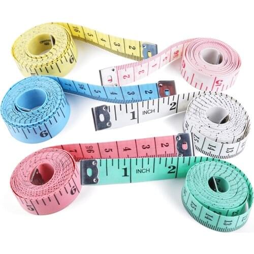 Imzay 6 Pack Colorful Measuring Tape, Double Scale Body Sewing Flexible Ruler, For Sewing Tailor Cloth Medical Measurement
