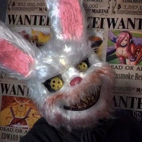 Halloween Ghost Festival Horror Mask Bunny Rabbit Creepy Halloween Horror Killer Masque Scary Adult Masque